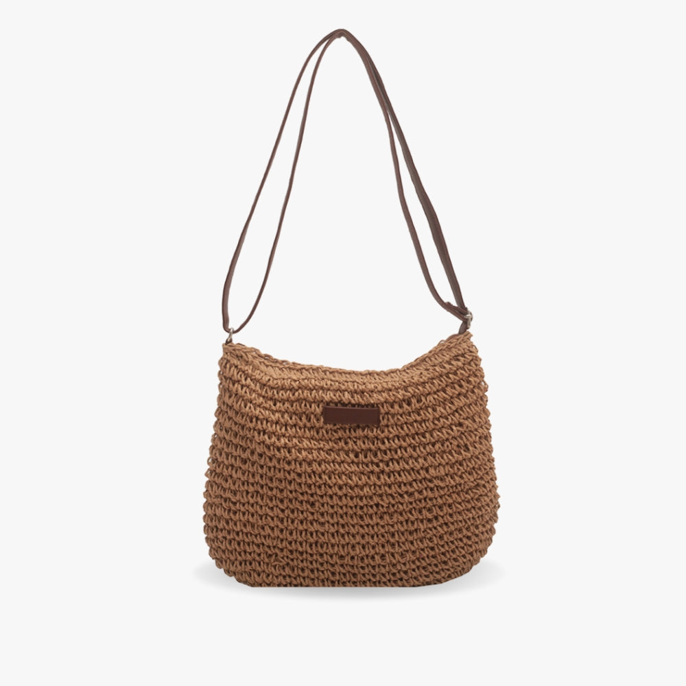 Mujer Bolso de hombro con textura trenzada y correas dobles y detalle rectangular frontal-Accessories for women-Casaluzia