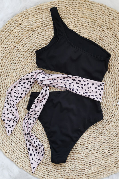 Mujer Conjunto de Baño de Dos Piezas con un Hombro y Detalle de Lazo-Swimwear for women-Casaluzia