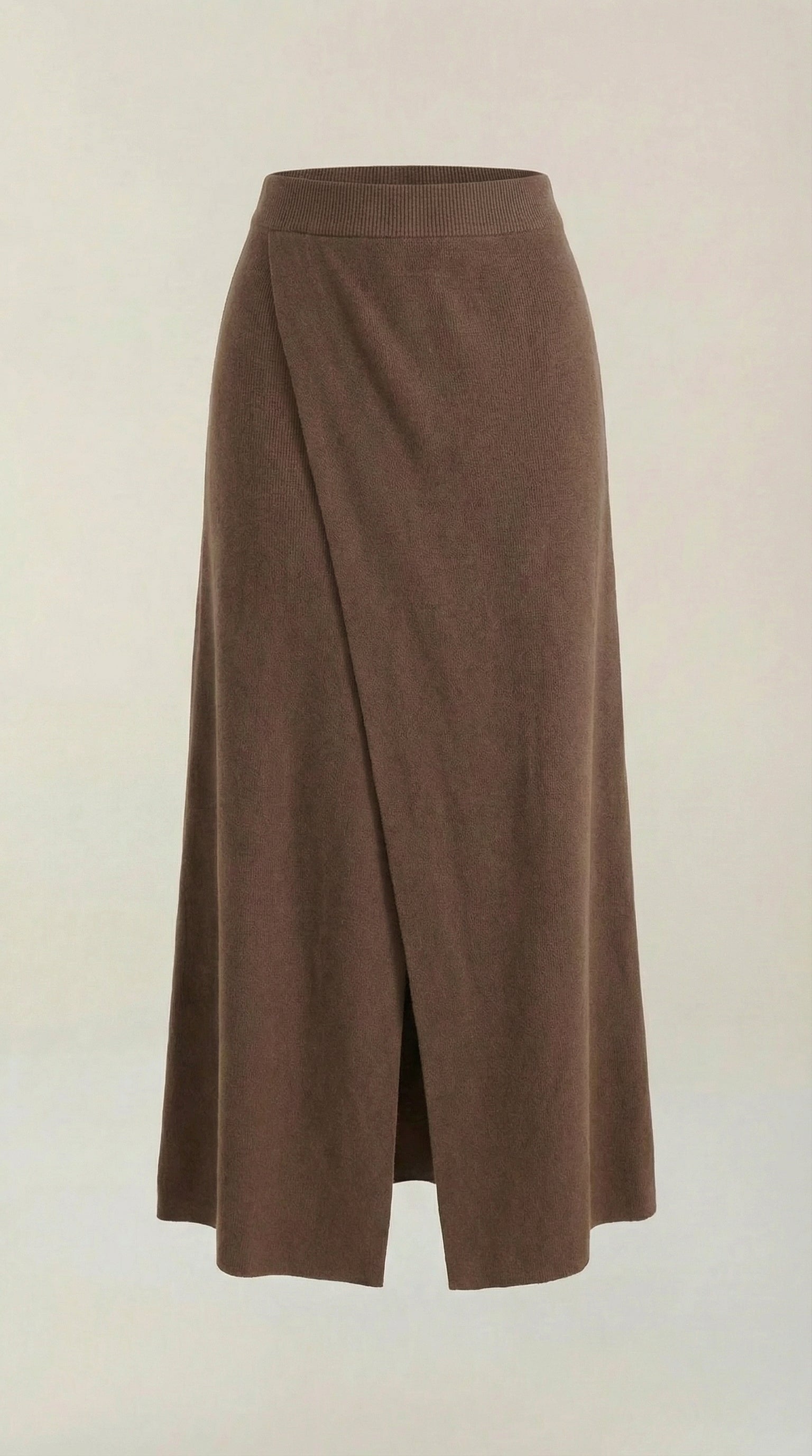 Mujer Falda de Diseño Cruzado con Abertura Frontal y Talle Alto-Skirt for women-Casaluzia