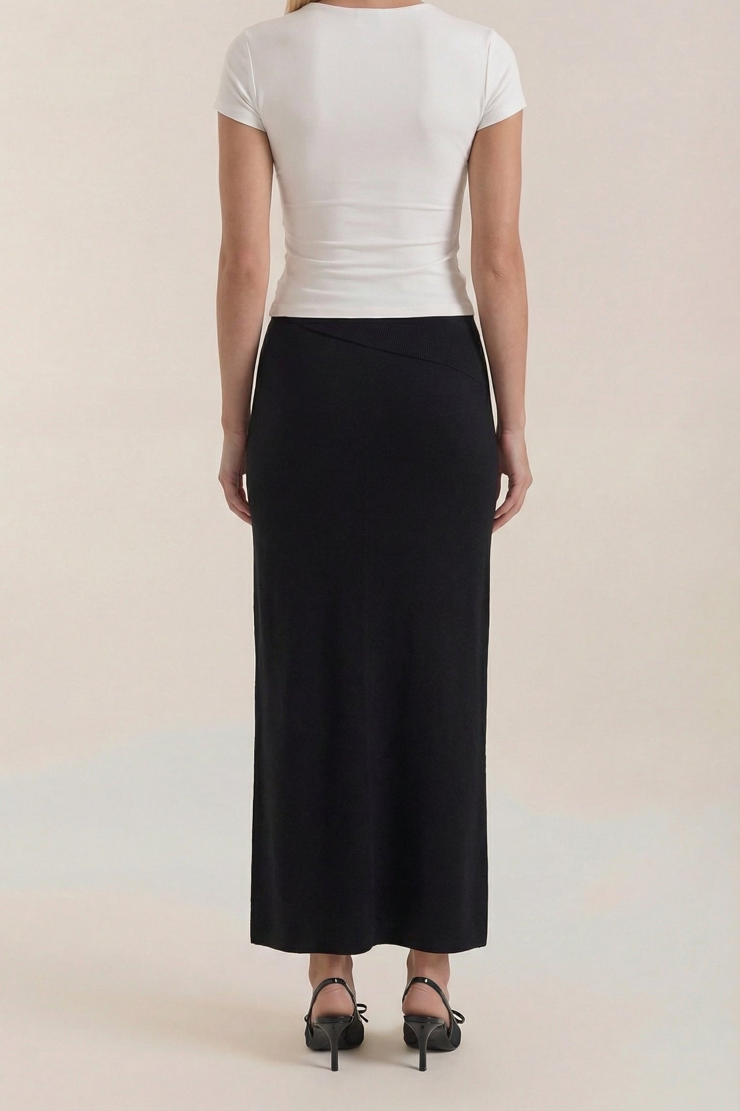 Mujer Falda de Diseño Cruzado con Abertura Frontal y Talle Alto-Skirt for women-Casaluzia