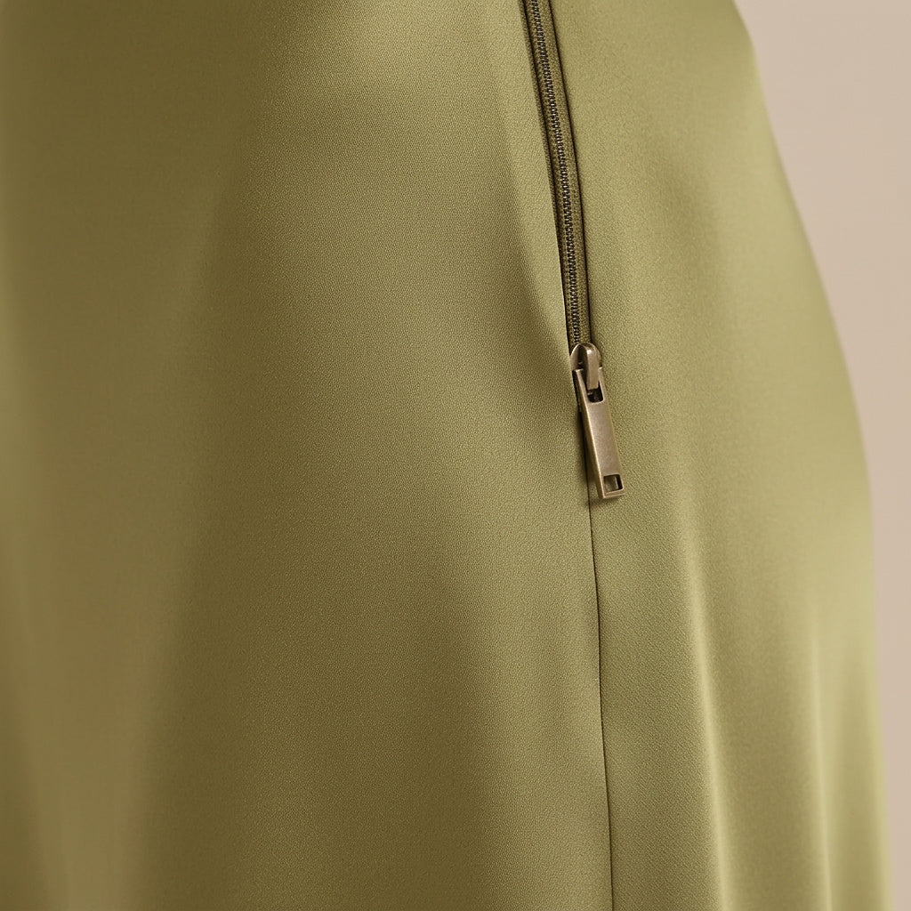 Mujer Falda Larga de Cintura Alta con Corte al Bies-Skirt for women-Casaluzia