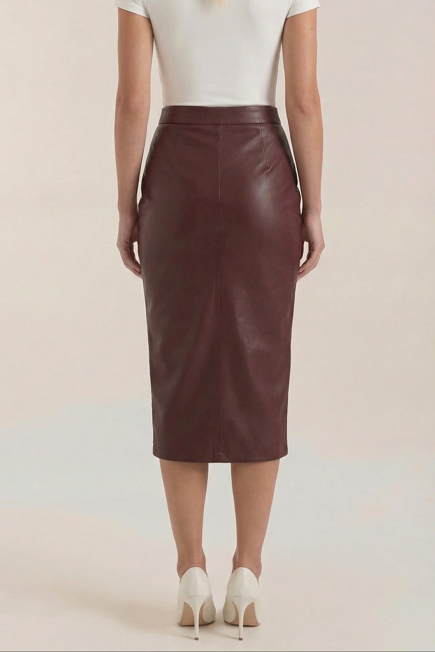 Mujer Falda midi con diseño drapeado y abertura frontal-Skirt for women-Casaluzia
