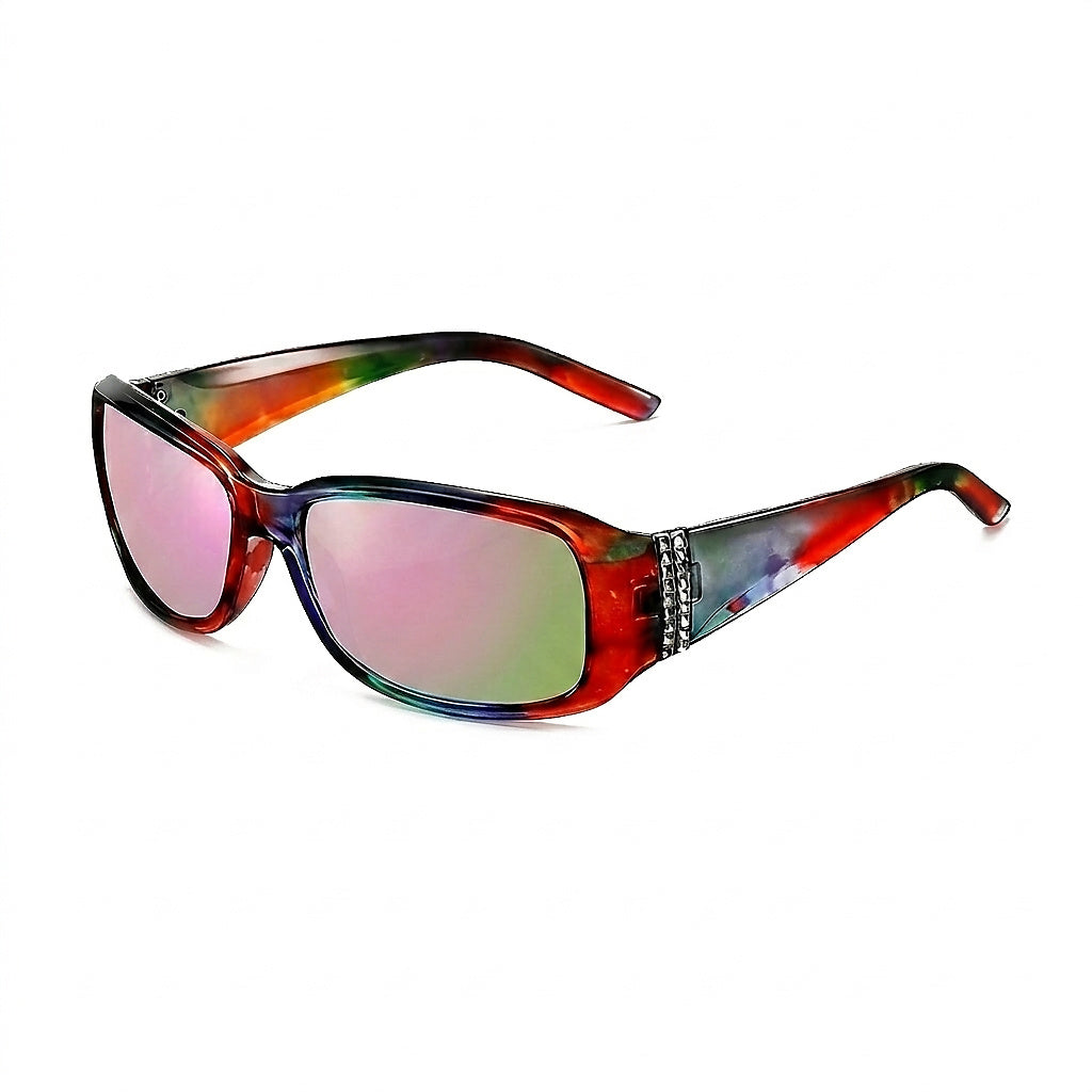 Mujer Gafas de Sol Rectangulares con Detalle Decorativo en las Patillas-Glasses for women-Casaluzia