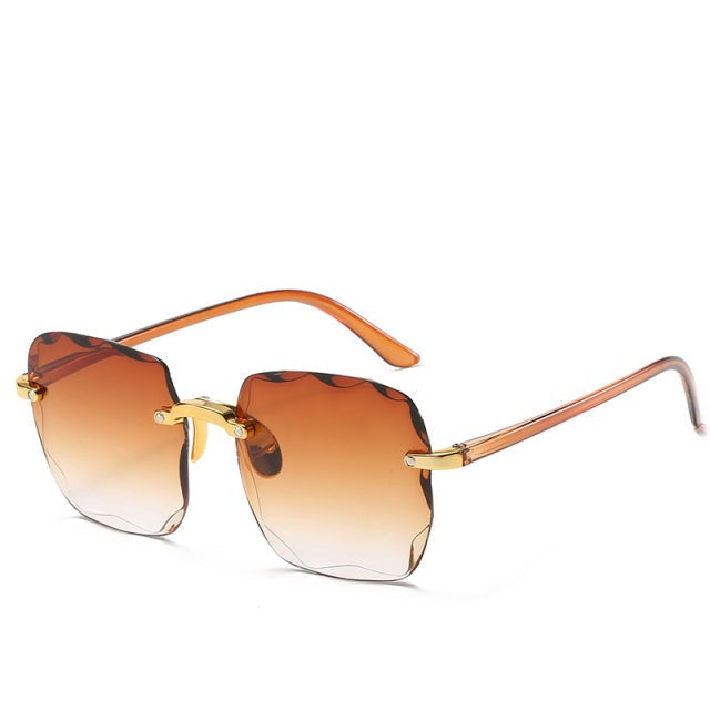 Mujer Gafas de sol rectangulares sin montura con patillas rectas-Glasses for women-Casaluzia