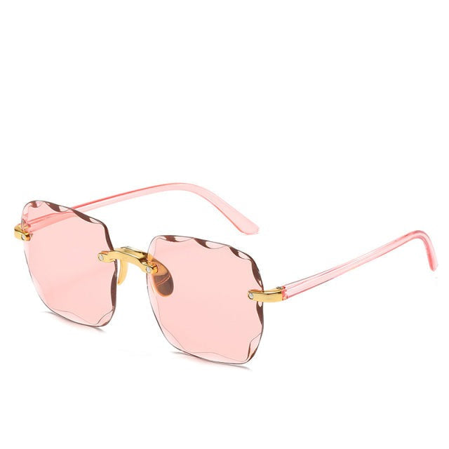 Mujer Gafas de sol rectangulares sin montura con patillas rectas-Glasses for women-Casaluzia