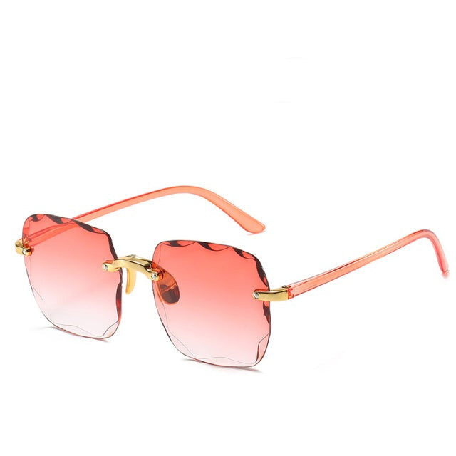 Mujer Gafas de sol rectangulares sin montura con patillas rectas-Glasses for women-Casaluzia