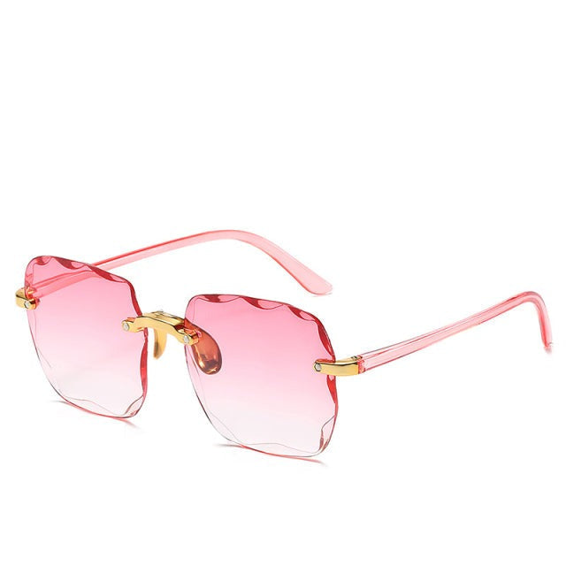 Mujer Gafas de sol rectangulares sin montura con patillas rectas-Glasses for women-Casaluzia