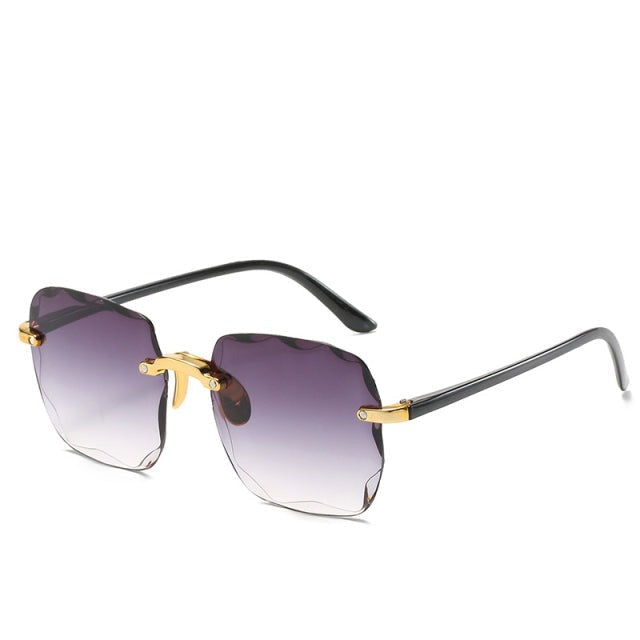 Mujer Gafas de sol rectangulares sin montura con patillas rectas-Glasses for women-Casaluzia