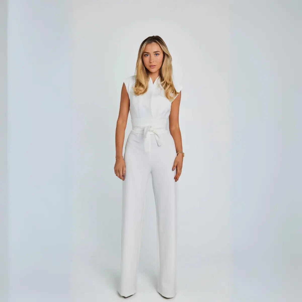Mujer Mono Sin Mangas de Pierna Ancha-Jumpsuits for women-Casaluzia