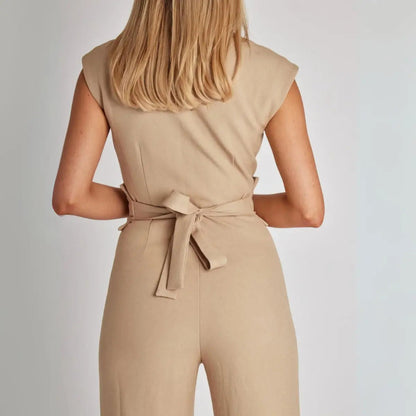 Mujer Mono Sin Mangas de Pierna Ancha-Jumpsuits for women-Casaluzia