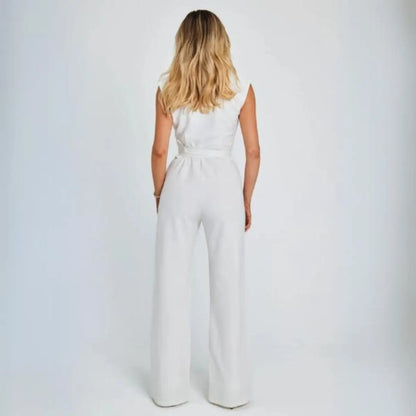 Mujer Mono Sin Mangas de Pierna Ancha-Jumpsuits for women-Casaluzia