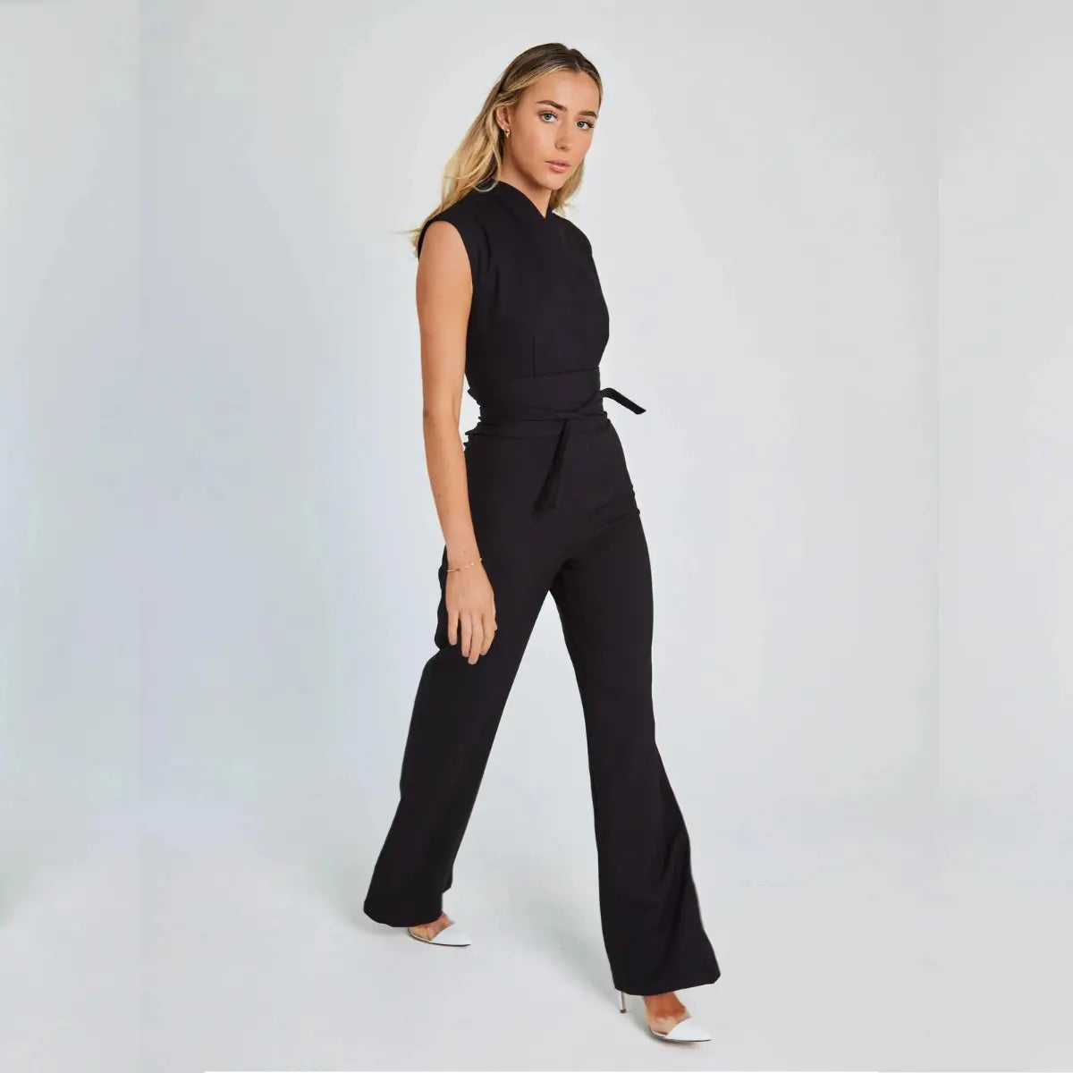 Mujer Mono Sin Mangas de Pierna Ancha-Jumpsuits for women-Casaluzia