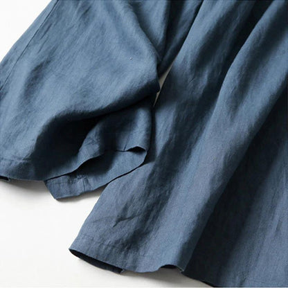 Mujer Pantalón de Pierna Ancha con Cintura Elástica y Pliegues Frontales-Pants for women-Casaluzia
