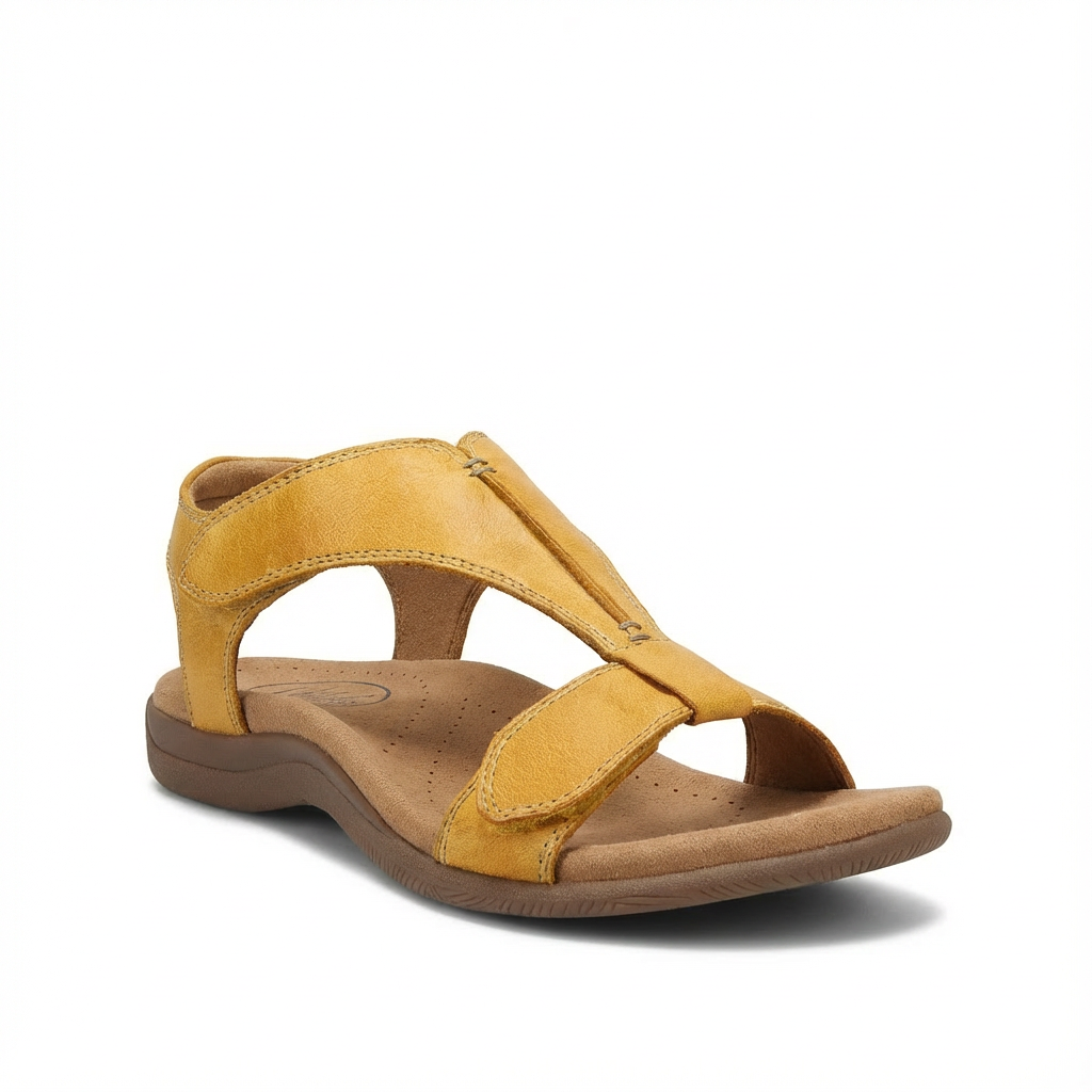 Mujer Sandalias con Diseño en T y Cierres de Contacto-Footwear for women-Casaluzia