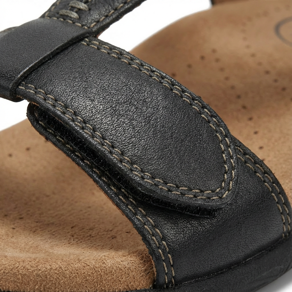 Mujer Sandalias con Diseño en T y Cierres de Contacto-Footwear for women-Casaluzia