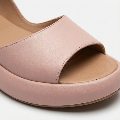 Mujer Sandalias de Plataforma con Puntera Abierta y Tira Trasera Elástica-Footwear for women-Casaluzia