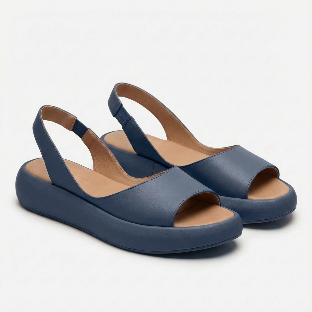 Mujer Sandalias de Plataforma con Puntera Abierta y Tira Trasera Elástica-Footwear for women-Casaluzia