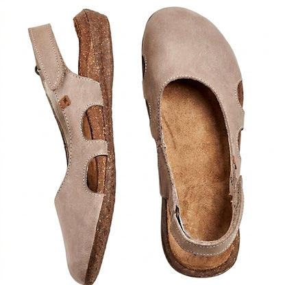 Mujer Sandalias de Punta Cerrada con Tira Trasera y Cierre Ajustable-Footwear for women-Casaluzia