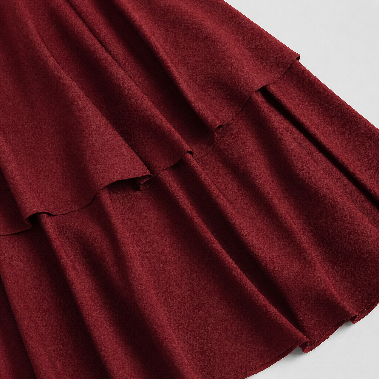 Mujer Vestido Mini de Un Hombro con Volantes-Mini Dress-Casaluzia