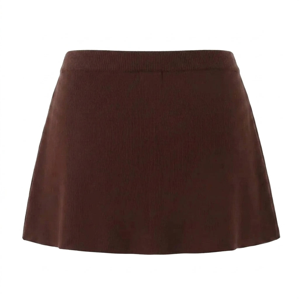 Mujeres Mini falda con diseño cruzado, pliegues y hebilla-Skirt for women-Casaluzia