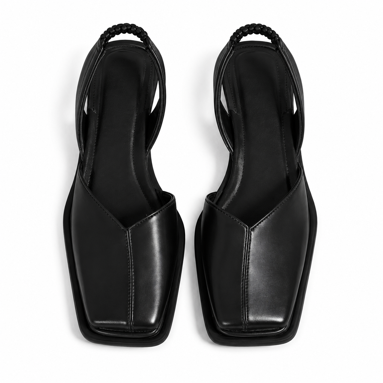 Mujeres Zapatos Planos con Correa Trasera y Punta Cuadrada-Footwear for women-Casaluzia