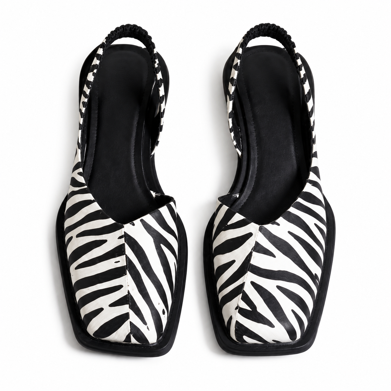 Mujeres Zapatos Planos con Correa Trasera y Punta Cuadrada-Footwear for women-Casaluzia