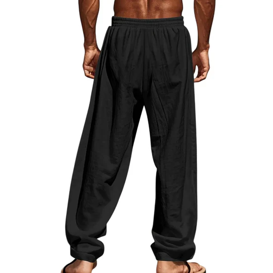 Pantalón amplio de hombre con cordón ajustable-Pant for Men-Casaluzia