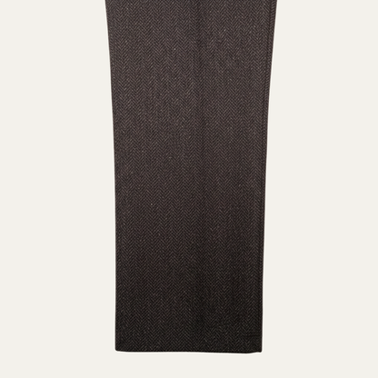 Pantalón de Hombre de Corte Recto con Patrón Espiga y Pliegues-Pant for Men-Casaluzia