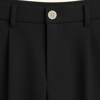 Pantalón de hombre de corte recto con pliegues frontales y cierre de botón-Pant for Men-Casaluzia