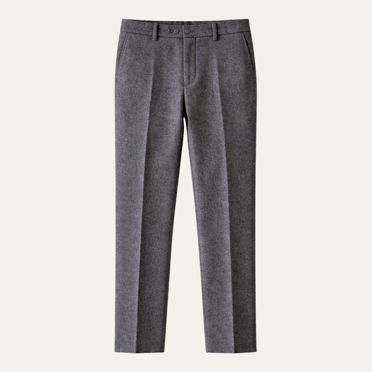 Pantalón de Hombre de Corte Recto con Pliegues y Trabillas para Cinturón-Pant for Men-Casaluzia