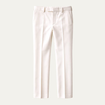 Pantalón de Hombre de Corte Recto con Pliegues y Trabillas para Cinturón-Pant for Men-Casaluzia