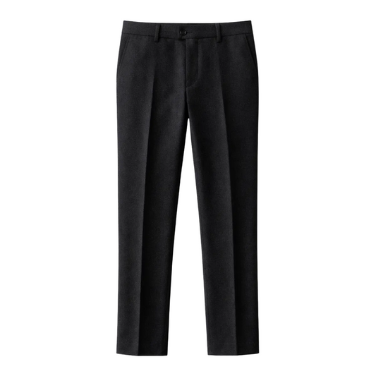 Pantalón de Hombre de Corte Recto con Pliegues y Trabillas para Cinturón-Pant for Men-Casaluzia