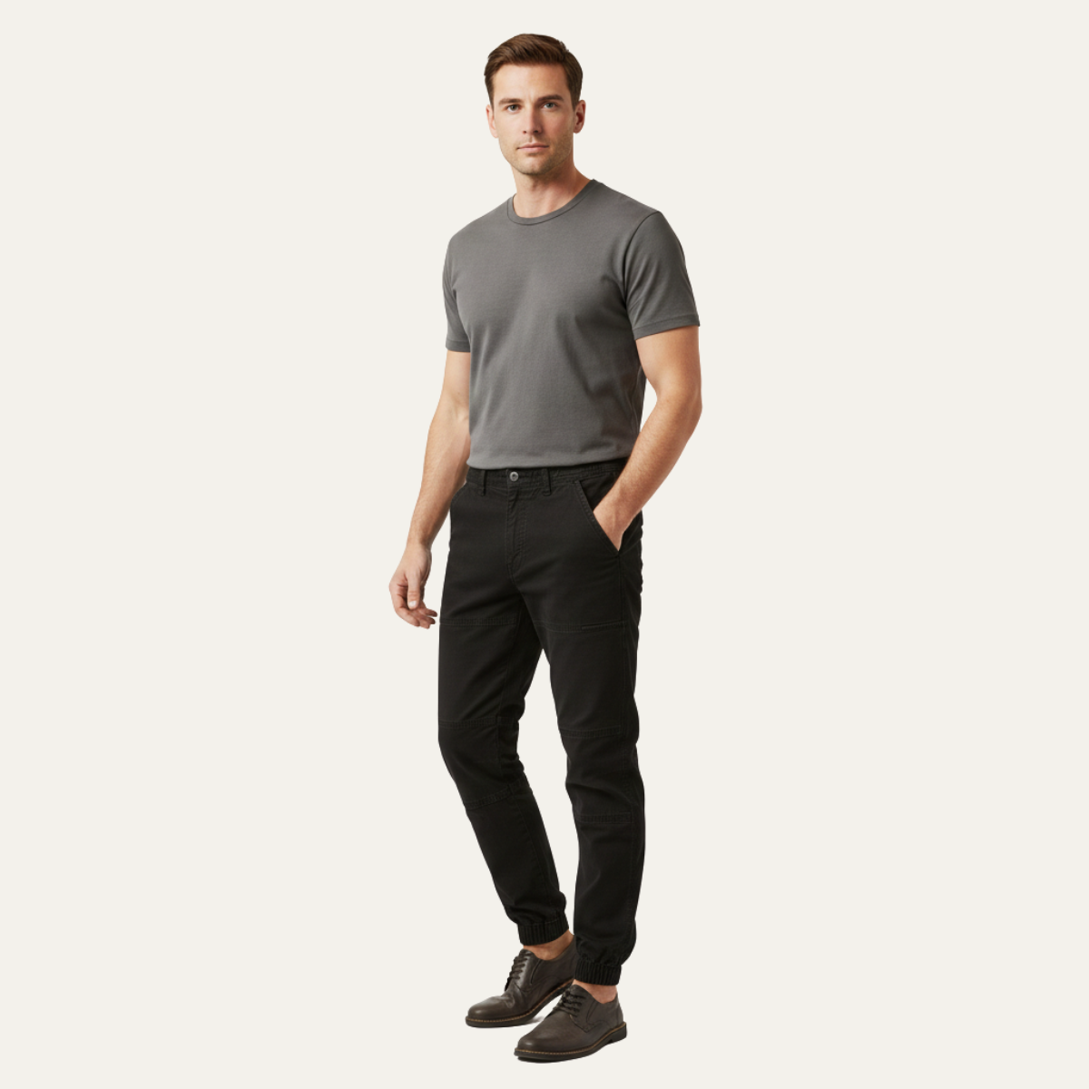 Pantalones cargo para hombre con bajos elásticos-Pant for Men-Casaluzia