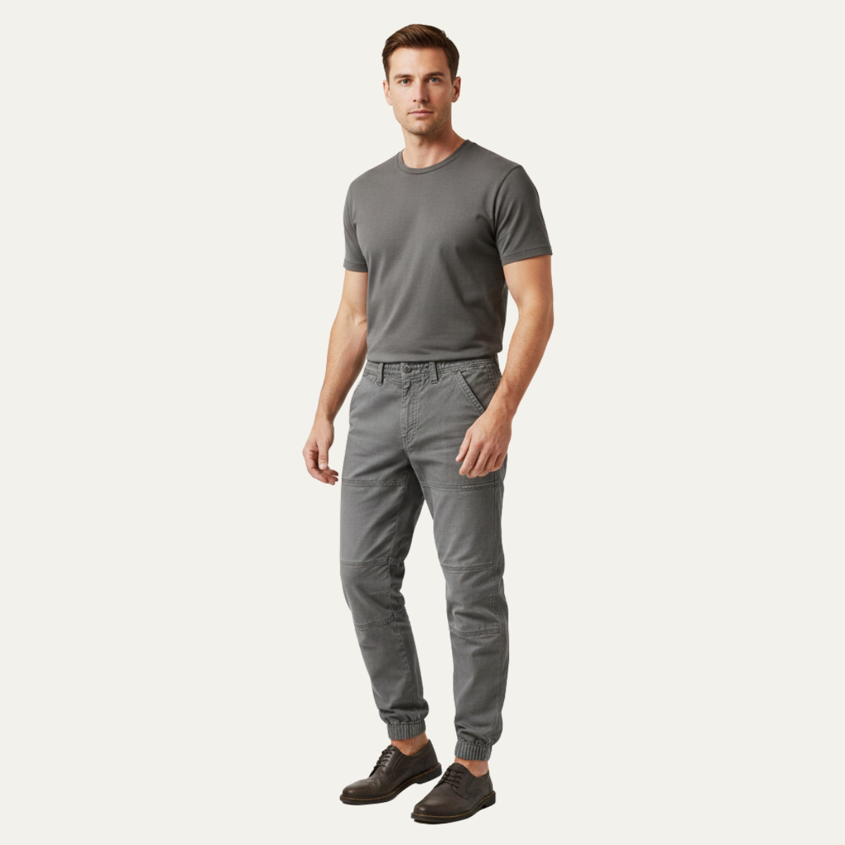 Pantalones cargo para hombre con bajos elásticos-Pant for Men-Casaluzia