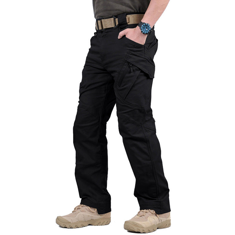 Pantalones cargo tácticos para hombre con bolsillos con cremallera-Pants for Men-Casaluzia