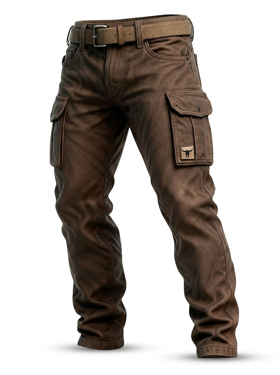 Pantalones cargo utilitarios para hombre con cinturón-Pants for Men-Casaluzia