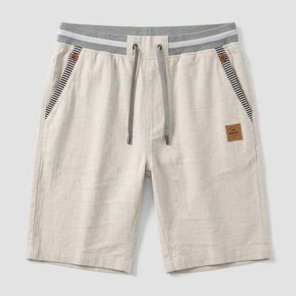 Pantalones cortos con cordón y ribete a rayas para hombre-Shorts for men-Casaluzia