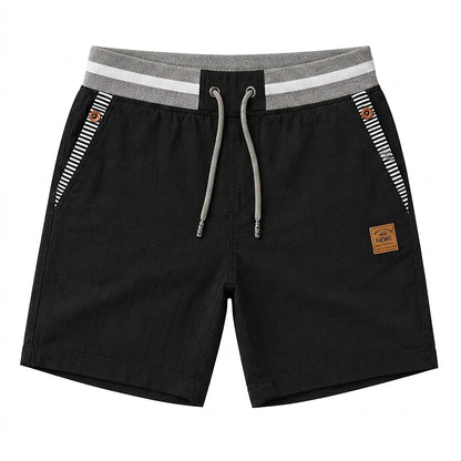 Pantalones cortos con cordón y ribete a rayas para hombre-Shorts for men-Casaluzia