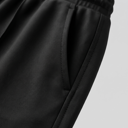 Pantalones cortos de felpa para hombre con cordón y costuras detalladas-Shorts for men-Casaluzia