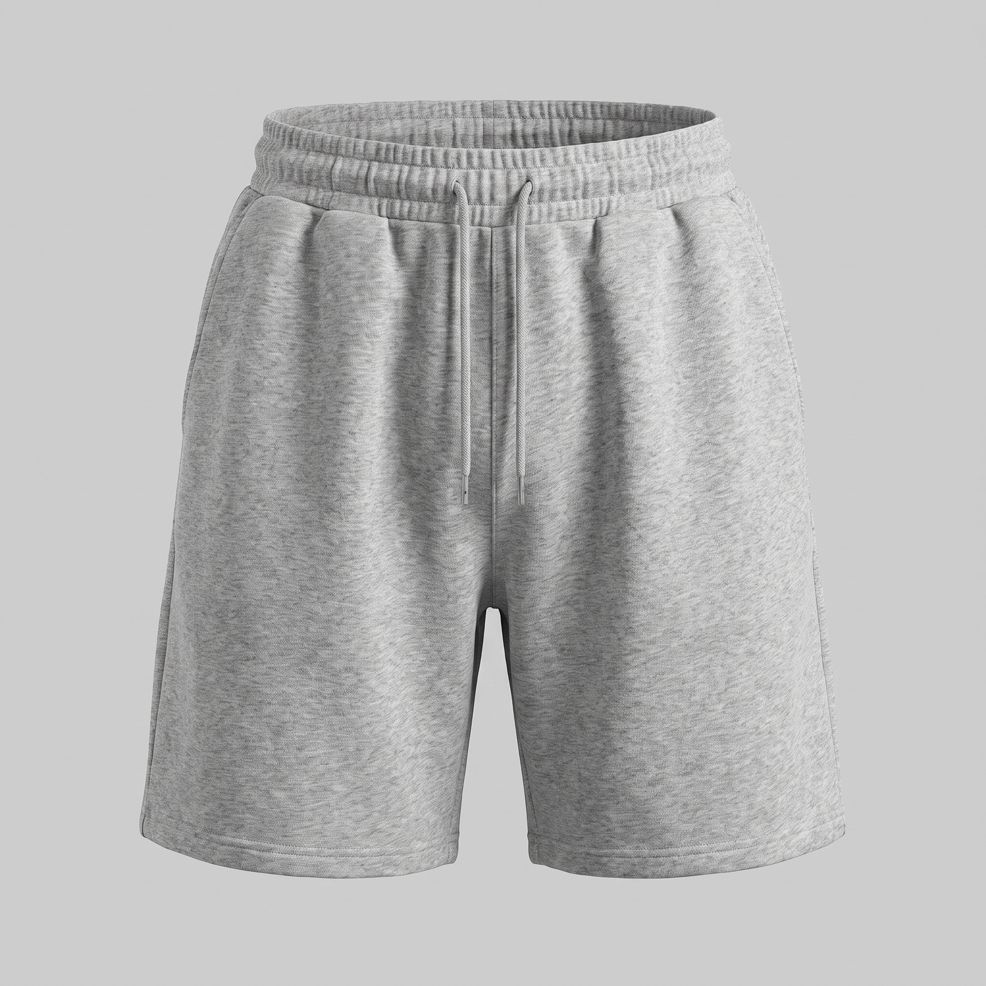 Pantalones cortos de felpa para hombre con cordón y costuras detalladas-Shorts for men-Casaluzia