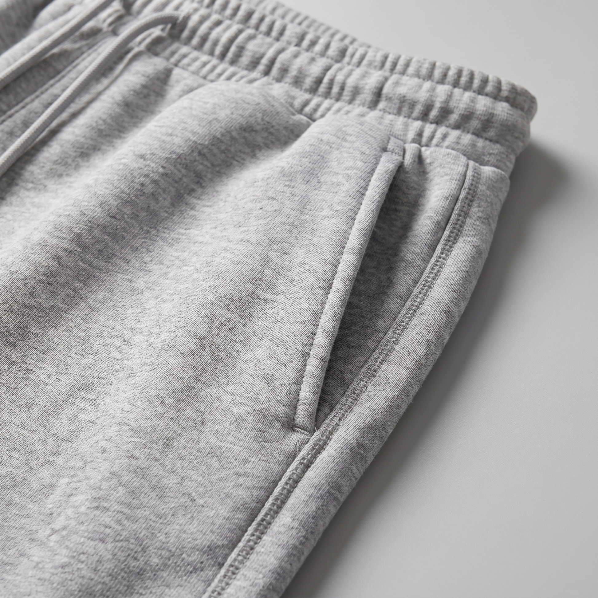Pantalones cortos de felpa para hombre con cordón y costuras detalladas-Shorts for men-Casaluzia