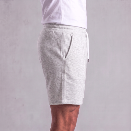 Pantalones cortos de felpa para hombre con cordón y costuras detalladas-Shorts for men-Casaluzia