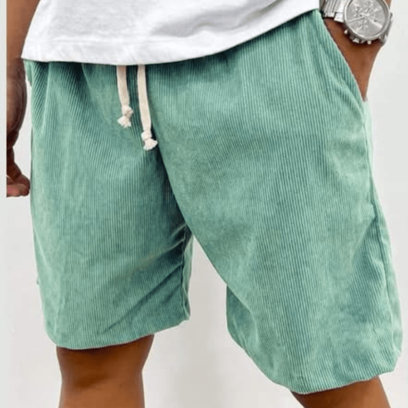 Pantalones cortos de pana con cordón para hombre-Shorts for men-Casaluzia