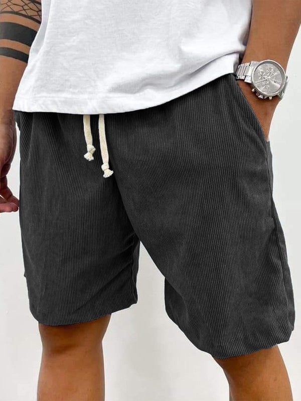 Pantalones cortos de pana con cordón para hombre-Shorts for men-Casaluzia