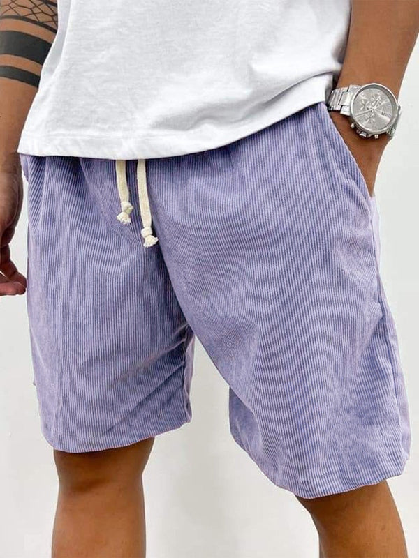 Pantalones cortos de pana con cordón para hombre-Shorts for men-Casaluzia