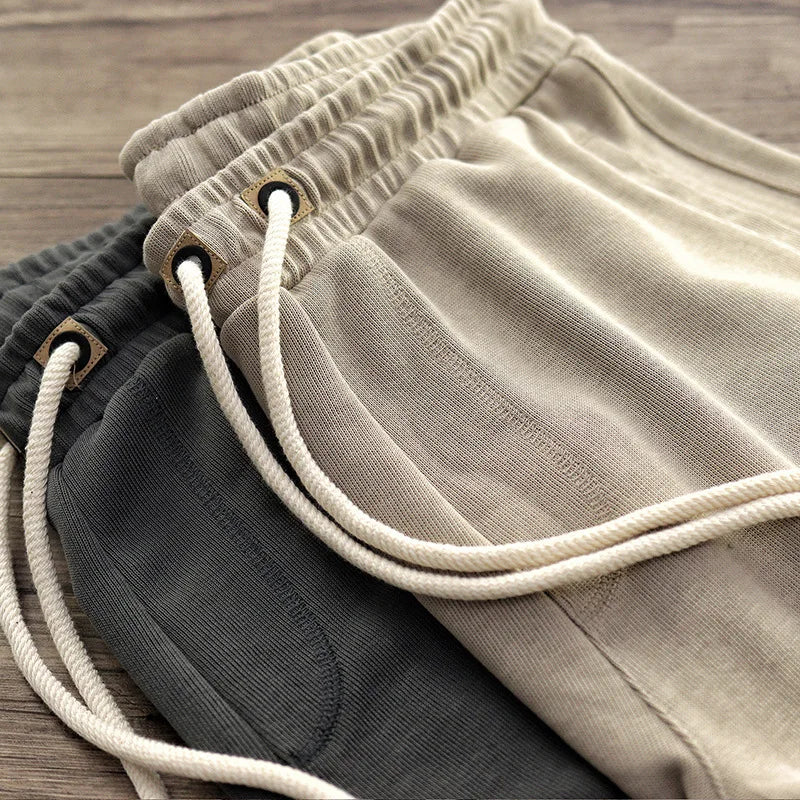 Pantalones cortos de punto con cordón y cintura elástica para hombre-Shorts for men-Casaluzia