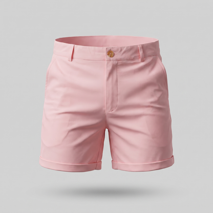 Pantalones cortos tipo chino para hombre con dobladillo-Shorts for men-Casaluzia