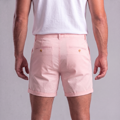 Pantalones cortos tipo chino para hombre con dobladillo-Shorts for men-Casaluzia