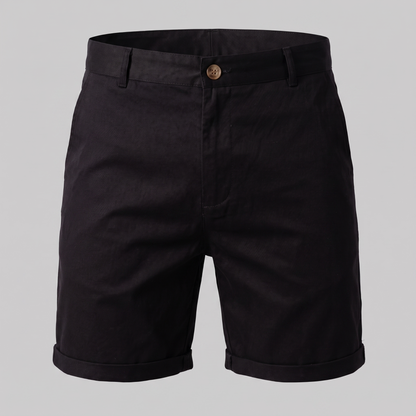 Pantalones cortos tipo chino para hombre con dobladillo-Shorts for men-Casaluzia