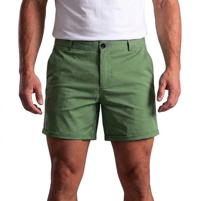 Pantalones cortos tipo chino para hombre con dobladillo-Shorts for men-Casaluzia